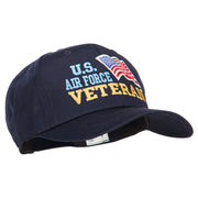 Wording of US Air Force Veteran with Flag Patched Pro Cap