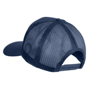 USS Long Beach 1959 1995 CGN - 9 Submarine Blue Patched Solid Cotton Twill Mesh Prostyle Cap - Navy OSFM
