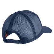 USS Long Beach 1959 1995 CGN - 9 Submarine Blue Patched Solid Cotton Twill Mesh Prostyle Cap - Navy OSFM