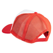 Scuba Hair Don't Care Patched Summer Foam Mesh Trucker Cap - Red White OSFM