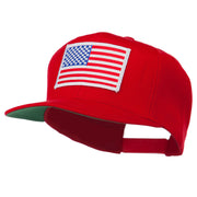 White American Flag Wool Blend Prostyle Patched Cap