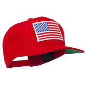 White American Flag Wool Blend Prostyle Patched Cap