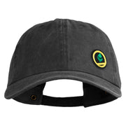 Trainer Red Monster Hunter Patched Unstructured Pigment Dyed Cotton Cap - Black OSFM