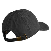 Trainer Red Monster Hunter Patched Unstructured Pigment Dyed Cotton Cap - Black OSFM