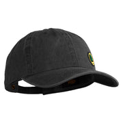 Trainer Red Monster Hunter Patched Unstructured Pigment Dyed Cotton Cap - Black OSFM
