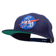 NASA Patched Brushed Cotton Twill High Profile Extra Size Cap - Navy OSFM