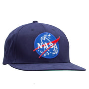 NASA Patched Brushed Cotton Twill High Profile Extra Size Cap - Navy OSFM