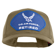 U.S. Air Force Retired Blue Patched Solid Cotton Twill Mesh Prostyle Cap - Khaki OSFM