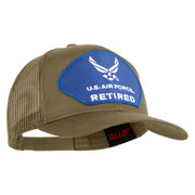 U.S. Air Force Retired Blue Patched Solid Cotton Twill Mesh Prostyle Cap - Khaki OSFM