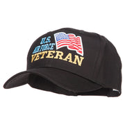 Wording of US Air Force Veteran with Flag Patched Pro Cap