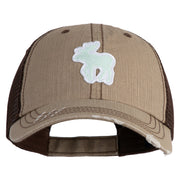 American Moose Patched Low Profile Special Cotton Mesh Cap - Khaki-Brown OSFM