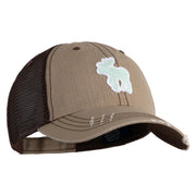 American Moose Patched Low Profile Special Cotton Mesh Cap - Khaki-Brown OSFM
