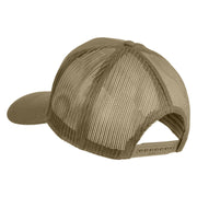 USS Long Beach 1959 1995 CGN - 9 Submarine Blue Patched Solid Cotton Twill Mesh Prostyle Cap - Khaki OSFM