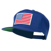 White American Flag Wool Blend Prostyle Patched Cap