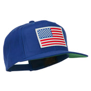 White American Flag Wool Blend Prostyle Patched Cap