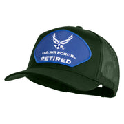 U.S. Air Force Retired Blue Patched Solid Cotton Twill Mesh Prostyle Cap - Dark Green OSFM