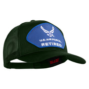 U.S. Air Force Retired Blue Patched Solid Cotton Twill Mesh Prostyle Cap - Dark Green OSFM