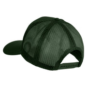 USS Long Beach 1959 1995 CGN - 9 Submarine Blue Patched Solid Cotton Twill Mesh Prostyle Cap - Dark Green OSFM