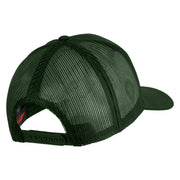 USS Long Beach 1959 1995 CGN - 9 Submarine Blue Patched Solid Cotton Twill Mesh Prostyle Cap - Dark Green OSFM