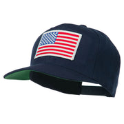 White American Flag Wool Blend Prostyle Patched Cap