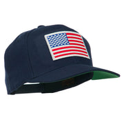 White American Flag Wool Blend Prostyle Patched Cap