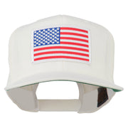 White American Flag Wool Blend Prostyle Patched Cap