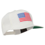 White American Flag Wool Blend Prostyle Patched Cap