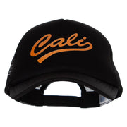 Cali Cursive Heat Transfer Summer Foam Mesh Trucker Cap