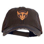 Bull Face Heat Transfer Low Profile Special Cotton Mesh Cap