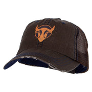 Bull Face Heat Transfer Low Profile Special Cotton Mesh Cap