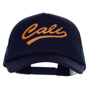 Cali Cursive Heat Transfer Summer Foam Mesh Trucker Cap