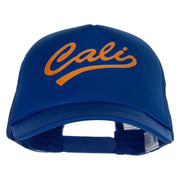 Cali Cursive Heat Transfer Summer Foam Mesh Trucker Cap