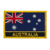 Asia and Australia Flag Name Embroidered Patch