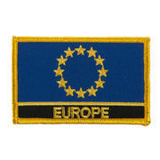 Asia and Australia Flag Name Embroidered Patch