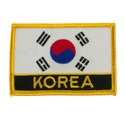 Asia and Australia Flag Name Embroidered Patch