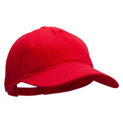 5 Panel Unstructured Cap Cotton Twill Cap - Red OSFM