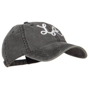 LA Embroidered Washed Buckled Cap