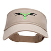 Handlebars Embroidered Cotton Twill Visor