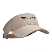 Handlebars Embroidered Cotton Twill Visor