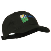 USA State Arizona Flower Embroidered Low Profile Cotton Cap