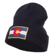 Colorado Flag Embroidered Long Beanie