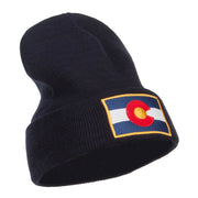 Colorado Flag Embroidered Long Beanie