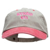 Birthday Girl Embroidered Pigment Dyed Wash Cap - Beige-Red OSFM