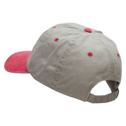 Birthday Girl Embroidered Pigment Dyed Wash Cap - Beige-Red OSFM