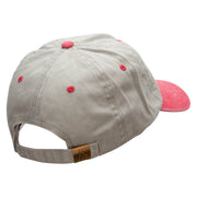 Birthday Girl Embroidered Pigment Dyed Wash Cap - Beige-Red OSFM