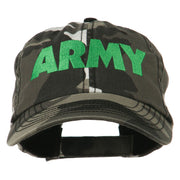 US Army Embroidered Enzyme Washed Camo Cap