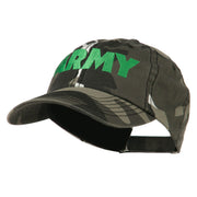 US Army Embroidered Enzyme Washed Camo Cap