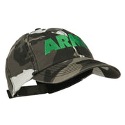 US Army Embroidered Enzyme Washed Camo Cap