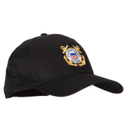 US Coast Guard Retired Anchors Embroidered Solid Cotton Pro Style Cap