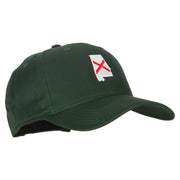 Alabama State Flag Map Embroidered Solid Cotton Pro Cap